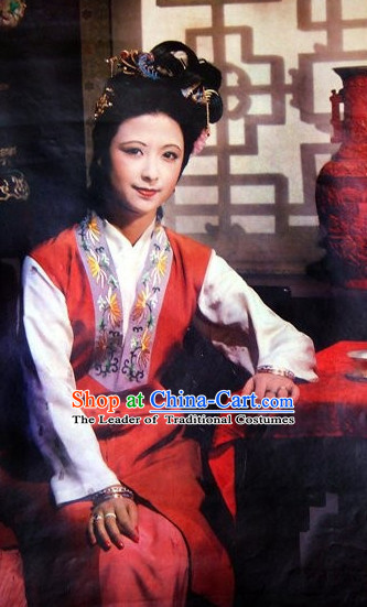 Dream of Red Chamber Ming Dynasty Noblewoman Garment and Hairpieces Complete Set for Women