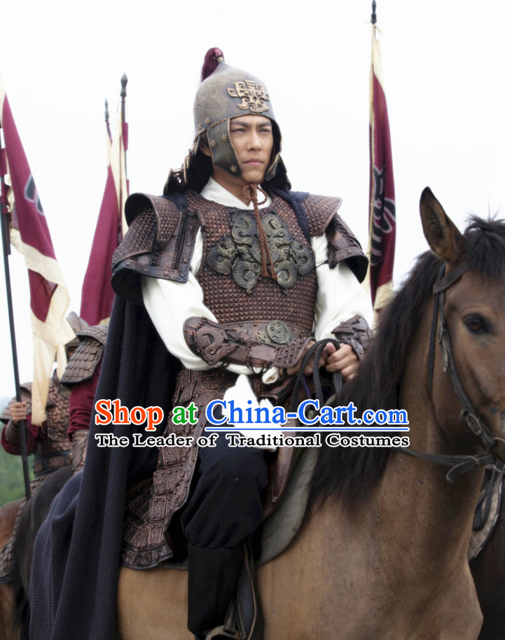 Asian Chinese Traditional Body Armor Costumes Complete Set for Men or Boys