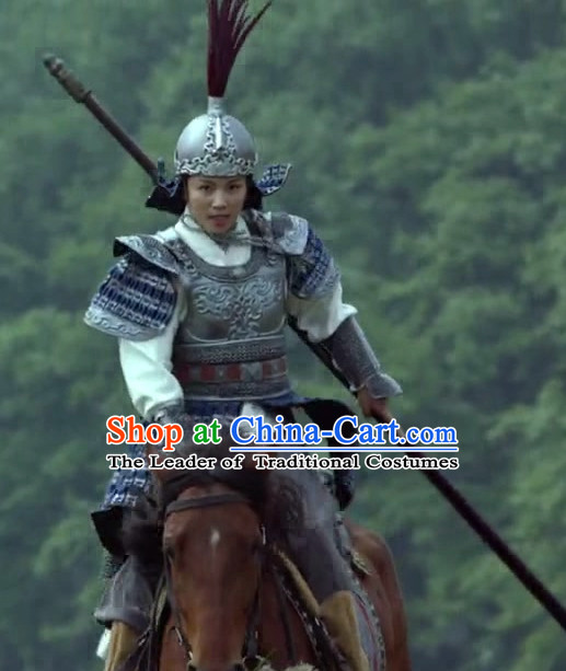 Asian Chinese Ancient Lang Ya Bang Nirvana in Fire Lamellar Body Armor Costumes and Feather Helmet Complete Set