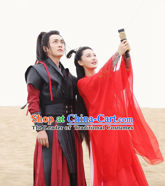 Ancient Chinese Traditional National Hanfu Dress Costumes Clothes Ancient China Clothing for Ladies and Gentleman