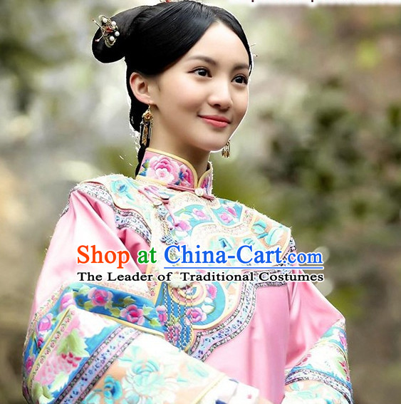 Ancient Chinese Mandarin Style Hanfu Dress Authentic Clothes Culture Costume Han Dresses Traditional National Dress Clothing and Hat Complete Set for Women