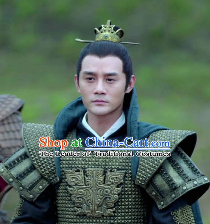 Ancient Chinese Traditional Style Black Hair Wigs and Headpieces for Young Men
