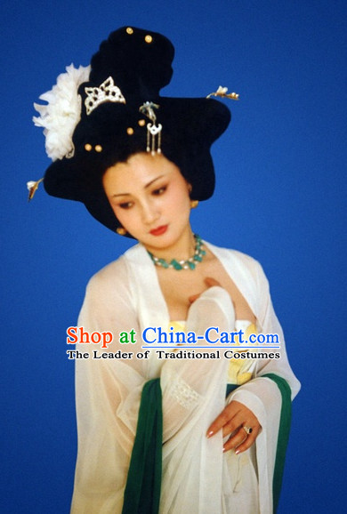 Ancient Chinese Style Black Empress Wigs and Headwear for Women