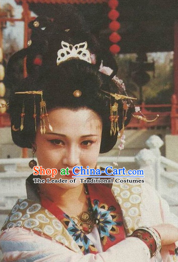 Ancient Chinese Style Empress Black Wigs and Headwear for Women