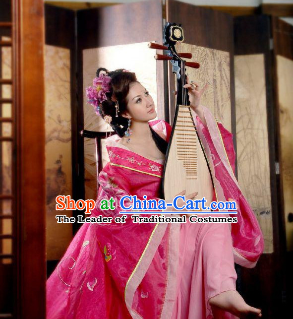 Chinese Classical Musician Costumes and Headdress Complete Set for Men