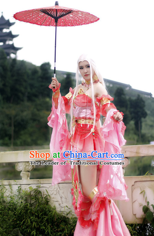 Chinese Ancient Clothing Cosplay Costumes and Accessories Complete Set for Women