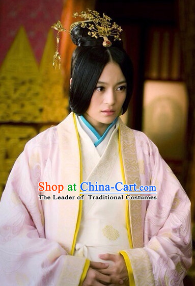 Traditional Chinese Princess Black Wig and Hair Accessories Complete Set