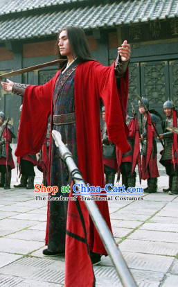 Traditional Chinese Ancient Hanfu Male Suits Clothes Garment Complete Set