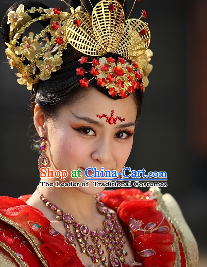 Traditional Ancient Chinese Style Imperial Palace Royal Headpieces Hair Jewelry for Women and Girls