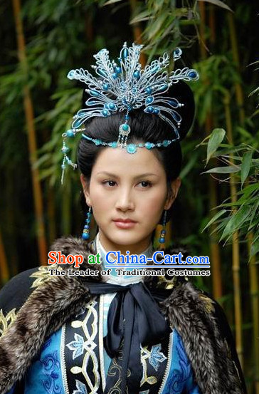 Chinese Traditional Style Princess Phoenix Headpieces Hairpieces Hair Jewelry for Women