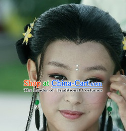 Chinese Traditional Style Long Black Full Wig for Women