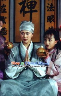 Custom Made Ancient Chinese Style TV Drama Film Taoist Costume Clothing and Hairpieces Complete Set