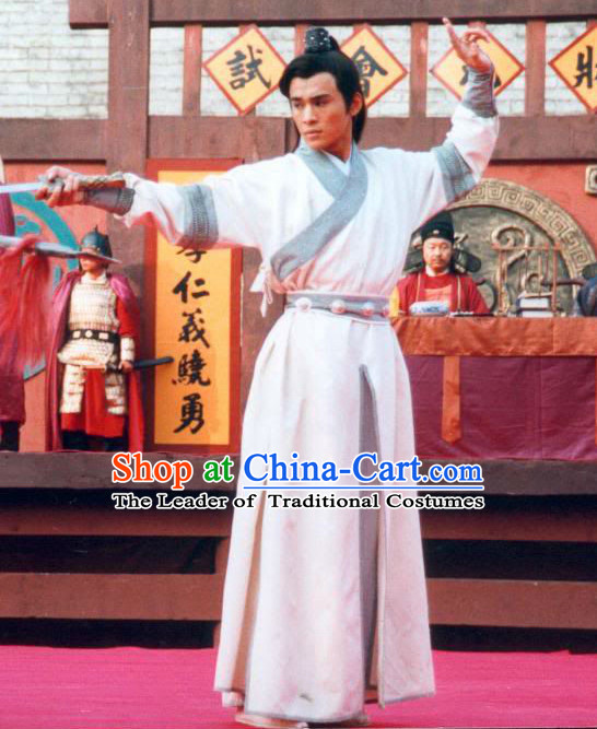 Traditional Chinese Ancient Swordman Costumes Complete Set for Men