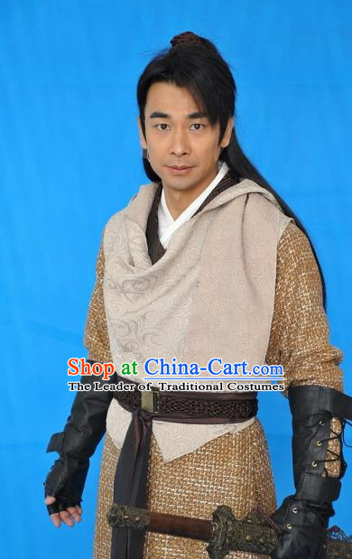 Traditional Chinese Ancient Swordman Dresses Complete Set for Men