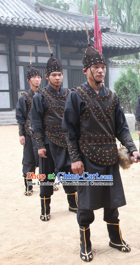 Traditional Chinese Ancient Warrior Costume Complete Set for Men