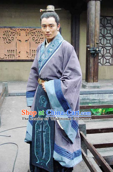 Traditional Chinese Ancient Hanfu Suits Complete Set for Men