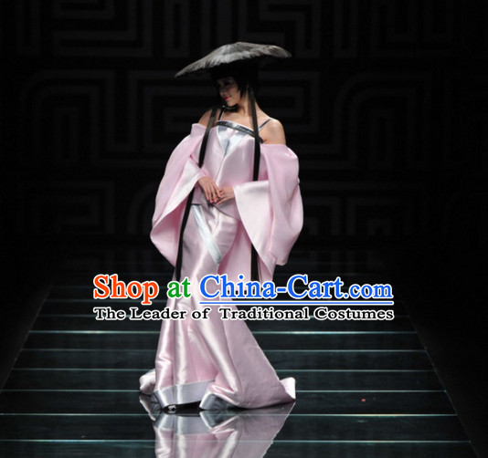 Asian Chinese Fashion Custom Tailored Custom Make Made to Order Chinese Style Custom Made Professional Stage Performance Costumes and Hair Decoration Headwear Complete Set