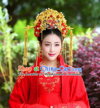 Chinese Traditional Bridal Hair Accessories Hair Sticks Hair Ornaments Chopsticks Gold Hair Pins Hairsticks Oriental Asian Head Jewellery Hair Clips Hair pIeces Hair Style