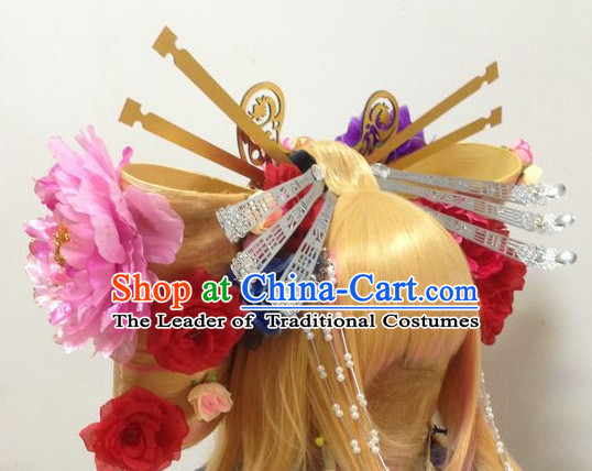 Ancient Chinese Imperial Royal Princess Hair Jewelry Headdress Hairpieces Hair Accessories