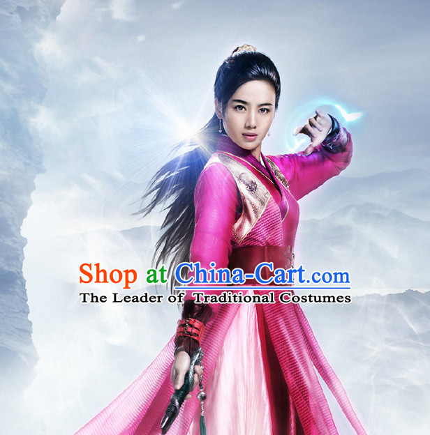 Ancient Chinese Fairy Suits and Hair Jewelry Complete Set for Women