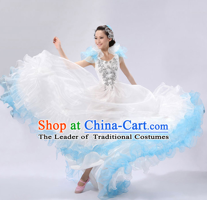 Chinese Stage Spainish Dance Costume and Headdress for Women
