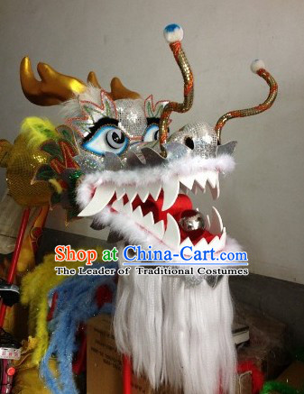 Traditional Chinese Silver Color Dragon Dance Head