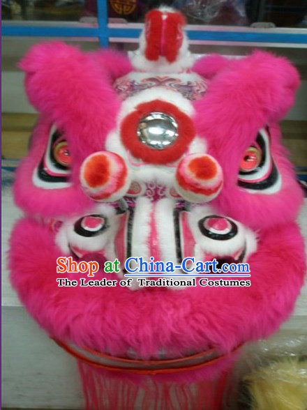 Supreme Long Wool Ancient Chinese Traditional Lion Dance Costumes Complete Set