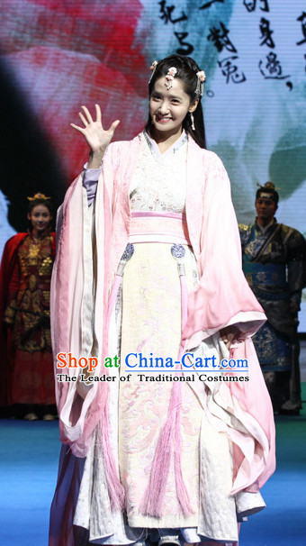 Ancient Chinese Young Princess Hanfu Dresses Complete Set