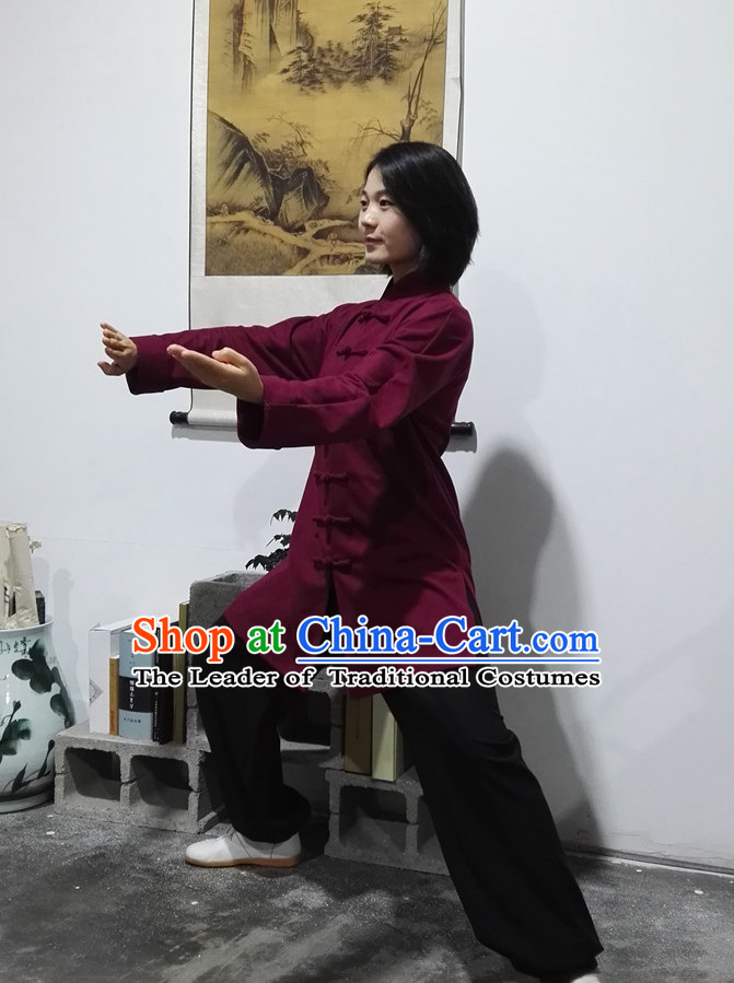 Top Chinese Traditional Martial Arts Tai Chi Kung Fu Gongfu Competition Championship Clothes Suits Uniforms