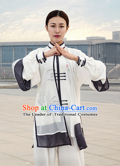 Chinese Traditional Mandarin Martial Arts Tai Chi Kung Fu Gong Fu Competition Championship Suits Uniforms for Men Women Children