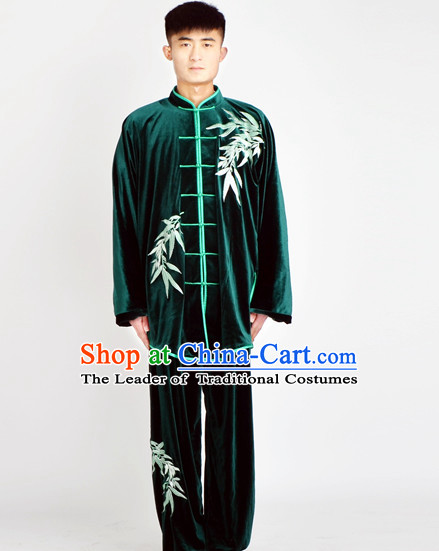 Chinese Traditional Style Martial Arts Summer Wear Kung Fu Embroidered Uniforms for Men Women Children