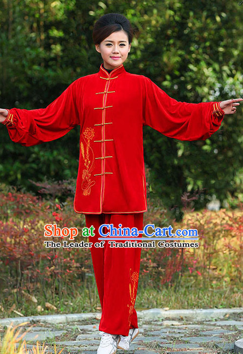 Top Tai Chi Uniforms Pants Tai Chi Suit Apparel Suits Attire Robe Kung Fu Costume Chinese Kungfu Jacket Wear Dress Uniform Clothing Taijiquan Shaolin Chi Gong Taichi Suits for Men Women Kids