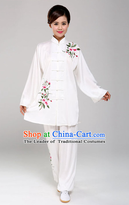 Top Tai Chi Uniforms Pants Tai Chi Suit Apparel Suits Attire Robe Kung Fu Costume Chinese Kungfu Jacket Wear Dress Uniform Clothing Taijiquan Shaolin Chi Gong Taichi Suits for Men Women Kids