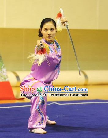 Top Qigong Kung Fu Competition Championship Uniforms Pants Suit Taekwondo Apparel Karate Suits Attire Robe Championship Costume Chinese Kungfu Jacket Wear Dress Uniform Clothing Taijiquan Shaolin Chi Gong Taichi Suits for Men Women Kids