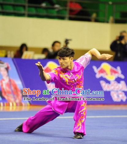 Top Kung Fu Competition Championship Uniforms Pants Suit Taekwondo Apparel Karate Suits Attire Robe Championship Costume Chinese Kungfu Jacket Wear Dress Uniform Clothing Taijiquan Shaolin Chi Gong Taichi Suits for Men Women Kids