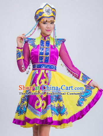 Chinese Stage Ethnic Dancewear Costumes Dancer Costumes Dance Costumes Chinese Dance Clothes Traditional Chinese Clothes Complete Set for Women Children