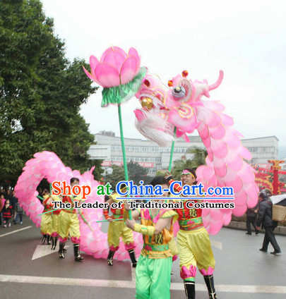 Most Beautiful Best Handmade Supreme Chinese Dragon Dance Costumes Complete Set