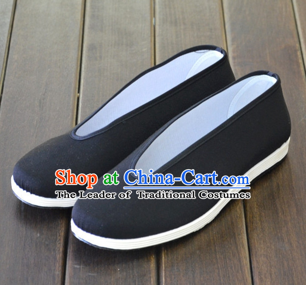 Top Black Chinese Traditional Tai Chi Shoes Kung Fu Shoes Martial Arts Shoes