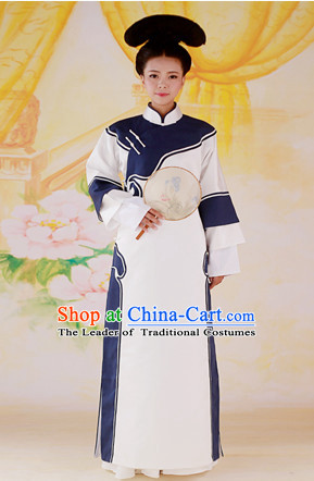 Chinese Imperial Palce Manchu Qipao Cheongsam Lady Garment Complete Set for Women Girls