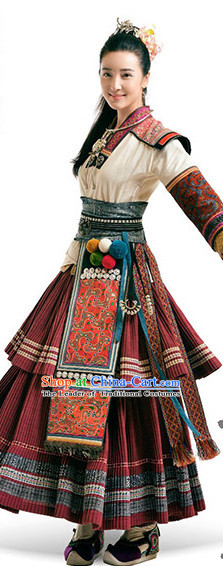Ancient Asian Chinese Beauty Costumes Complete Set for Women