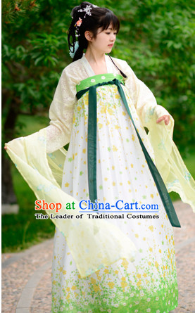 Top Chinese Tang Dynasty Hanfu Clothing Chinese Hanfu Costume Hanfu Dress Ancient Chinese Costumes Complete Set for Women Girls Children