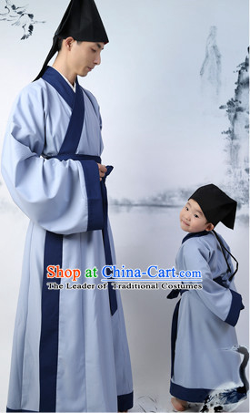 Top Chinese Han Dynasty Male Hanfu Clothing Chinese Hanfu Costume Hanfu Dress Ancient Chinese Costumes and Hat Complete Set for Men Boys Children