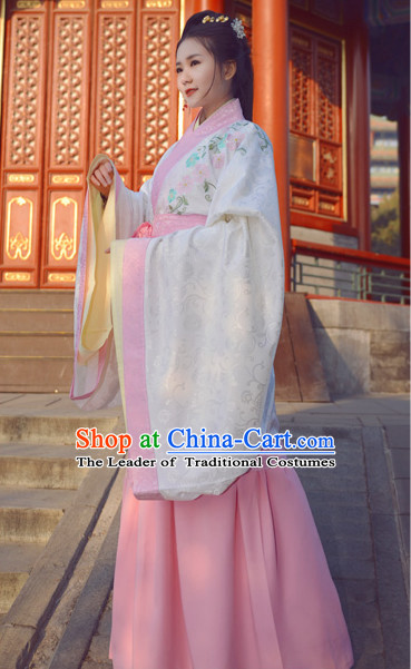 Top Chinese Han Dynasty Beauty Princess Hanfu Clothing Chinese Hanfu Costume Hanfu Dress Ancient Chinese Costumes and Hair Jewelry Complete Set for Women Girls Children