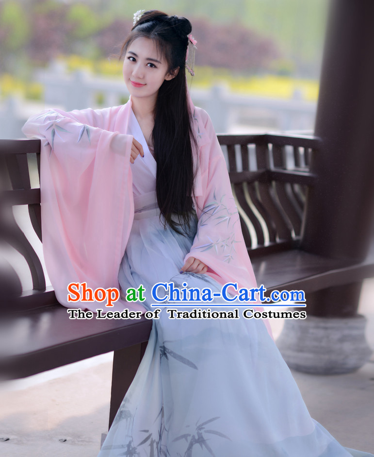 Top Chinese Tang Dynasty Female Hanfu Clothing Chinese Hanfu Costume Hanfu Dress Ancient Chinese Costumes and Hat Complete Set for Women Girls Children