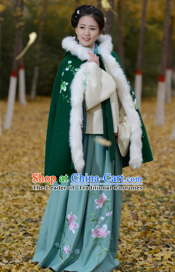 Top Chinese Cape Mantle Hanfu Clothing Chinese Hanfu Costume Hanfu Dress Ancient Chinese Costumes Complete Set for Women Girls Children