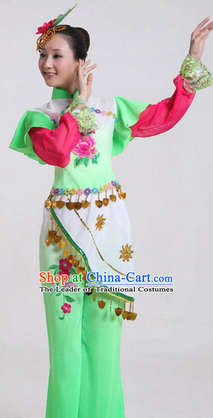 Chinese Folk Dance Costumes Traditional Chinese Fan Dancing