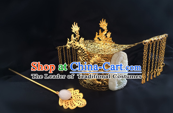 Ancient Chinese Style Emperor Dragon Coronet for Men or Boys