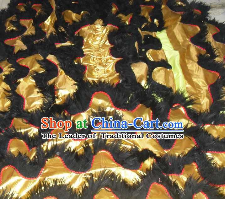 Top Asian Chinese Lion Dance Pants Claws Tail Body Costumes Set