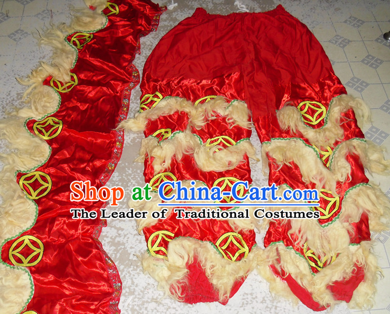 Top Asian Chinese New Year Performance 2 Pairs of Lion Dance Pants and Claws