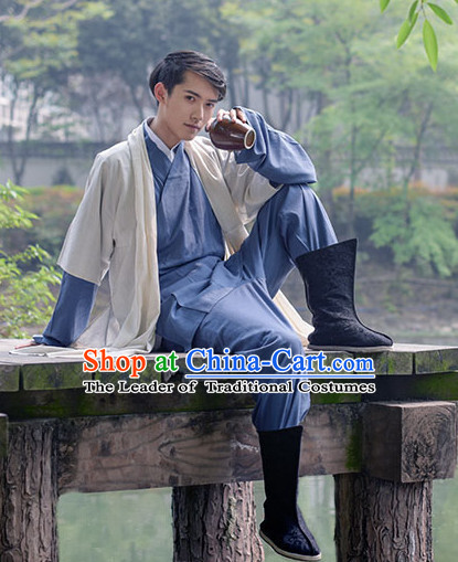 Ancient Chinese Male Hanfu Dresses Complete Set for Men